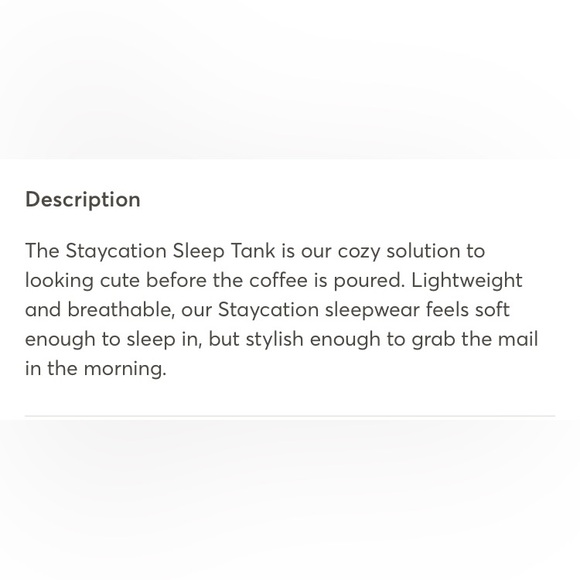 NWOT Pact Organic Cotton Staycation Blue and white Sleep Tank Top Large L - Picture 6 of 11